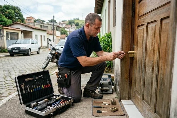 Chaveiro prestando serviço em Colatina.